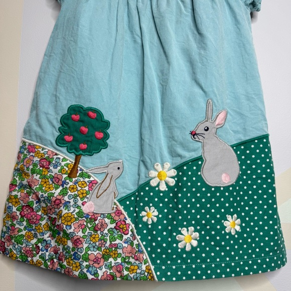 Mini Boden light corduroy bunny  girl dress - Picture 2 of 9